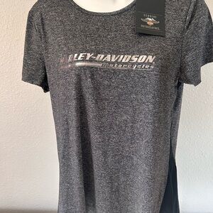 Harley-Davidson gray V-Neck Tee Top Women’s M NWT
